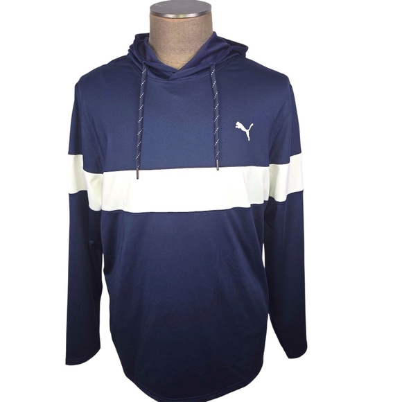 PUMA MATTR Colorblock Golf Hoodie Fast Drying Breathable Pullover Mens Large - Picture 1 of 8
